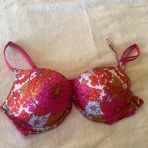 Victoria Secret Push-up Floral Bra (NWT) 38C